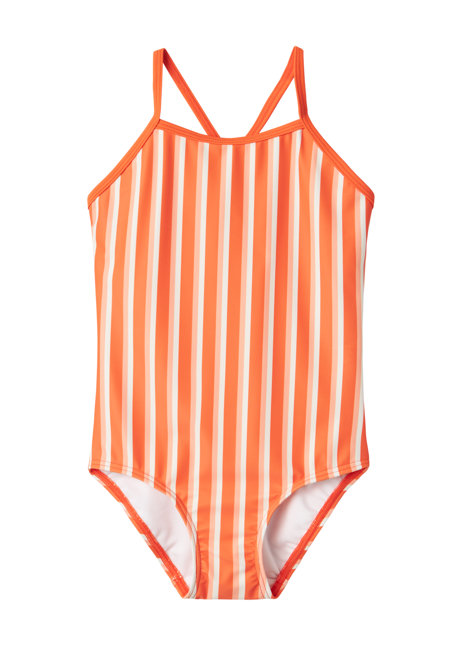 Name It Orange Stripe Swimsuit (5-12yrs)