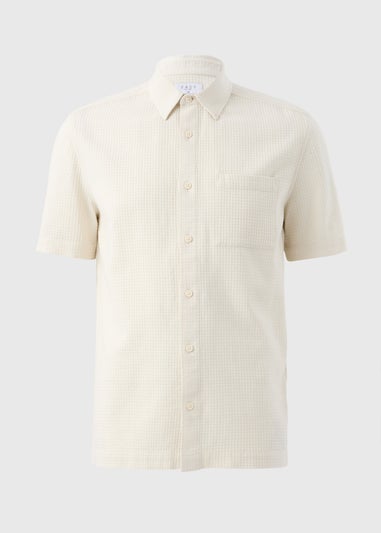 Ecru Waffle Short Sleeve Shirt