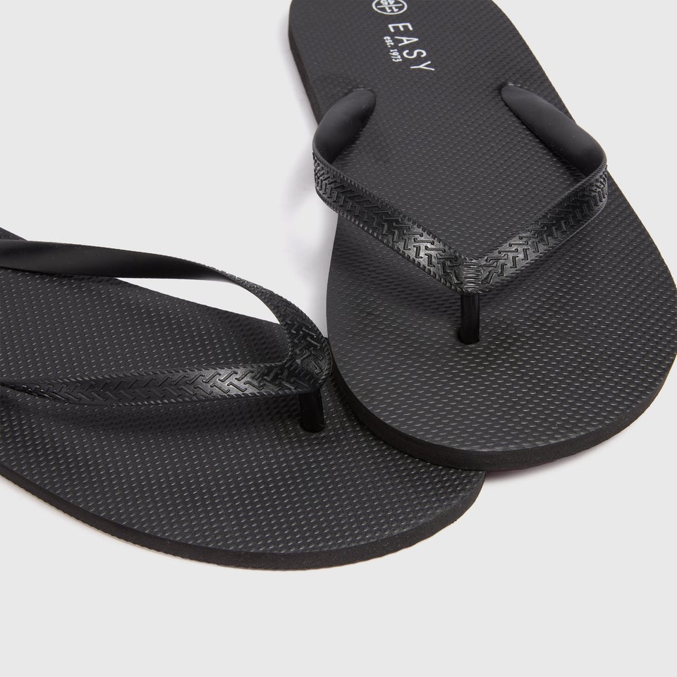 Black Flip Flops