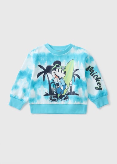 Boys Blue Mickey Mouse Sweatshirt (1-7yrs)
