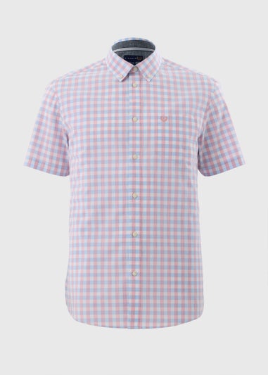 Lincoln Pink Check Short Sleeve Shirt