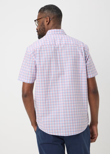Lincoln Pink Check Short Sleeve Shirt
