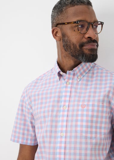 Lincoln Pink Check Short Sleeve Shirt