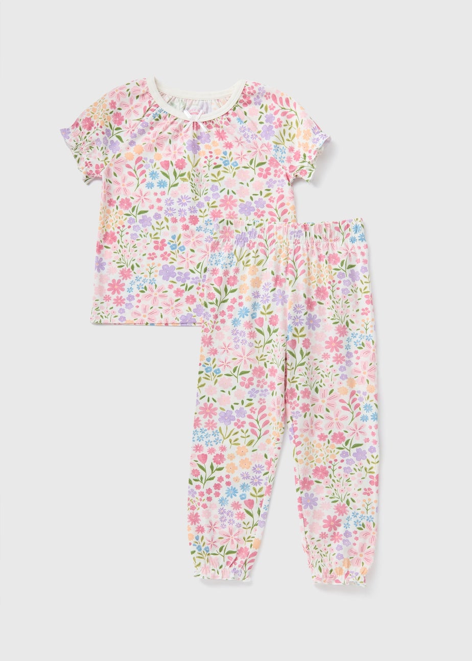Girls Multicolour Floral Pyjama Set (1-7yrs)