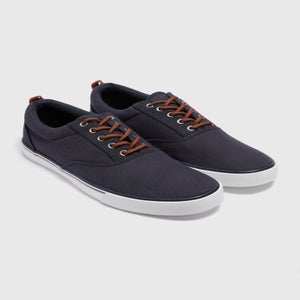 Navy Canvas Pumps