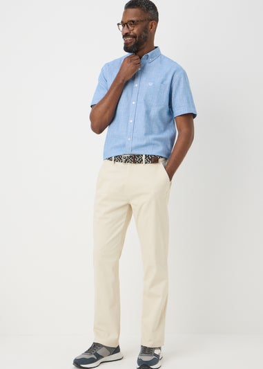 Ecru Belted Chino Trousers
