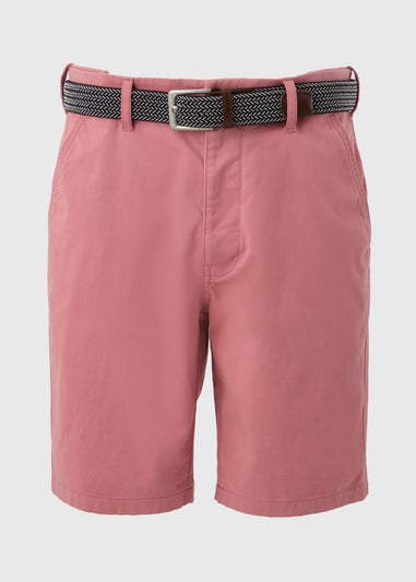 Lincoln Pink Belted Chino Shorts