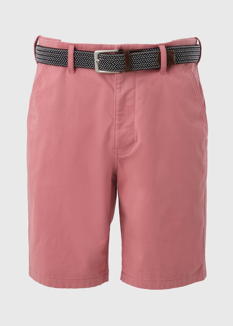 Lincoln Pink Belted Chino Shorts