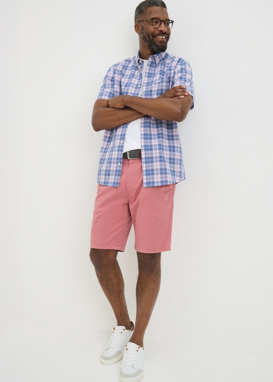 Lincoln Pink Belted Chino Shorts