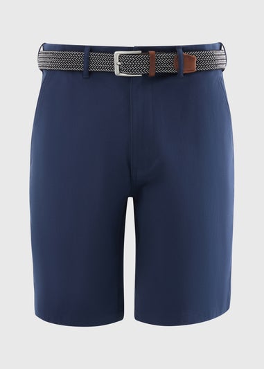 Lincoln Navy Belted Chino Shorts