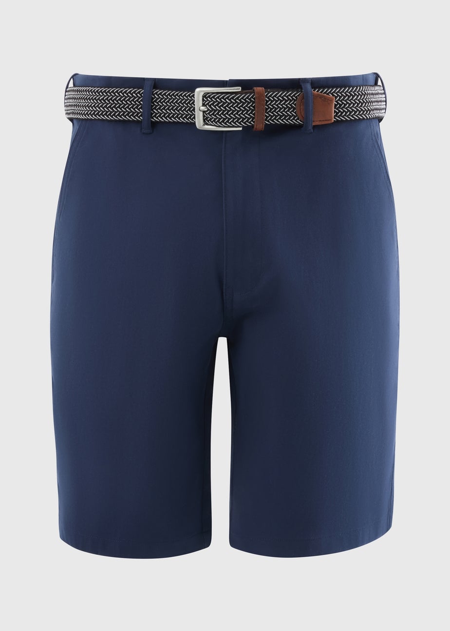 Lincoln Navy Belted Chino Shorts