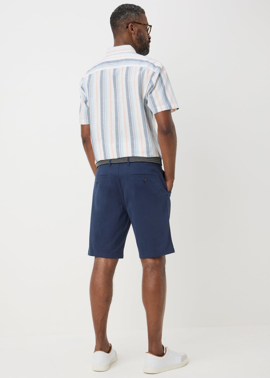 Lincoln Navy Belted Chino Shorts