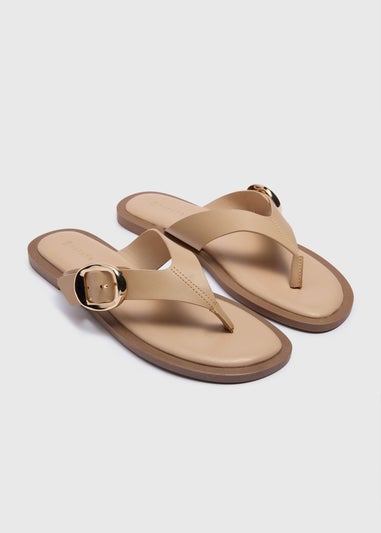 Taupe Flip Flop Style Sandal