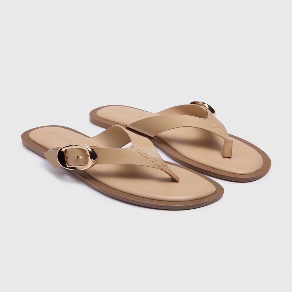 Taupe Flip Flop Style Sandal