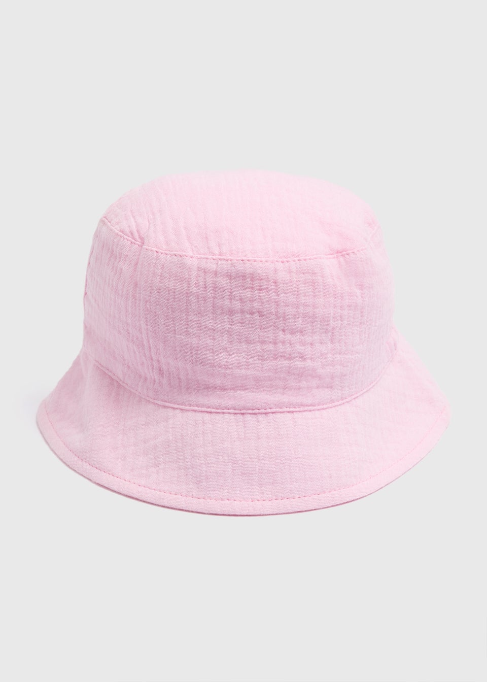Baby Pink Crinkle Bucket Hat (Newborn-24mths)