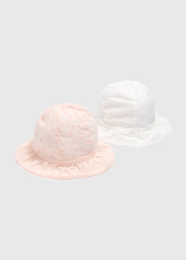 Baby 2 Pack Broderie Sun Hat