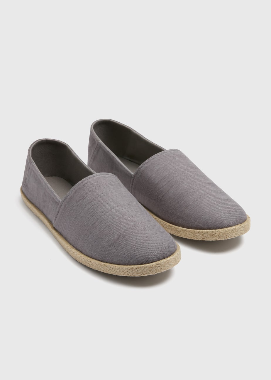Grey Textured Espadrilles