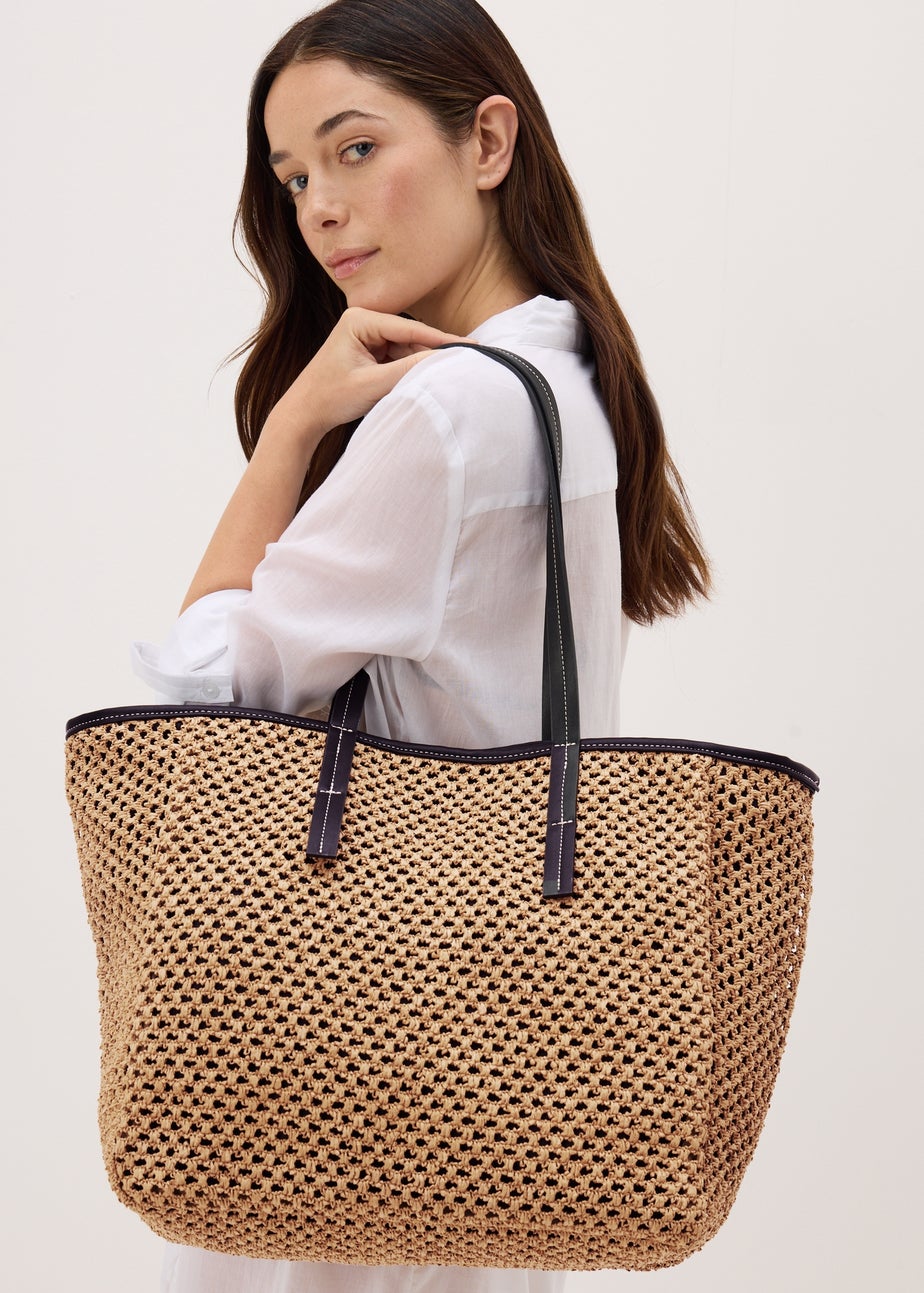 Natural Straw Tote Bag