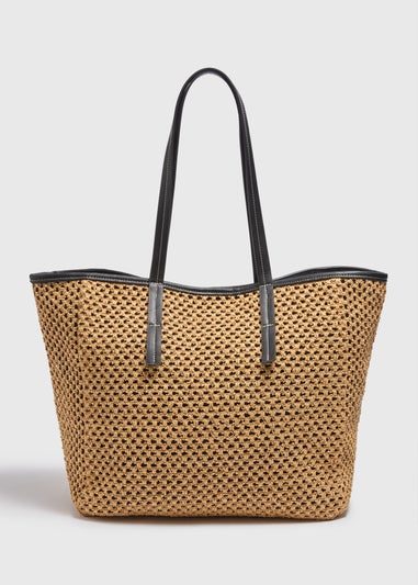 Natural Straw Tote Bag