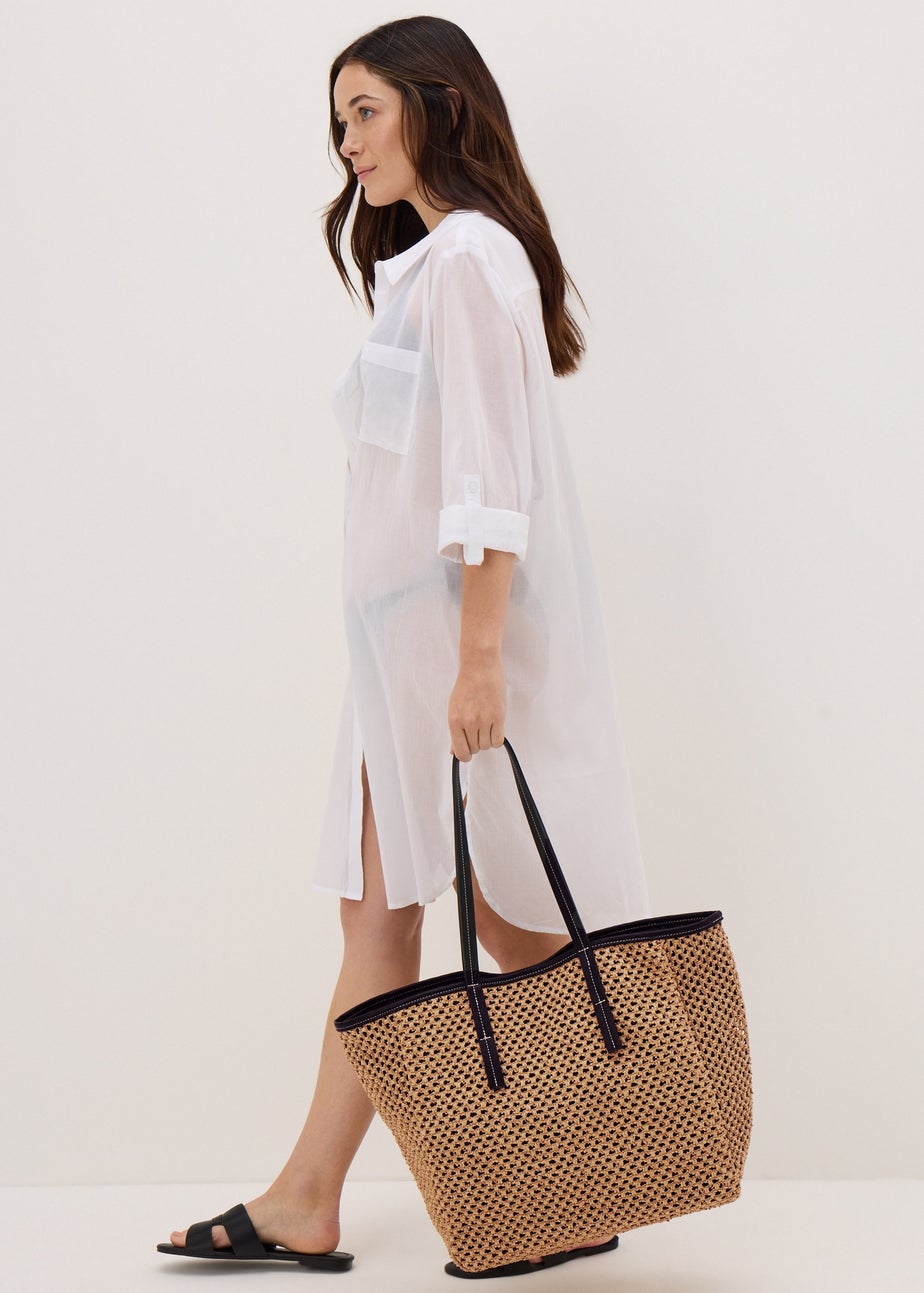 Natural Straw Tote Bag