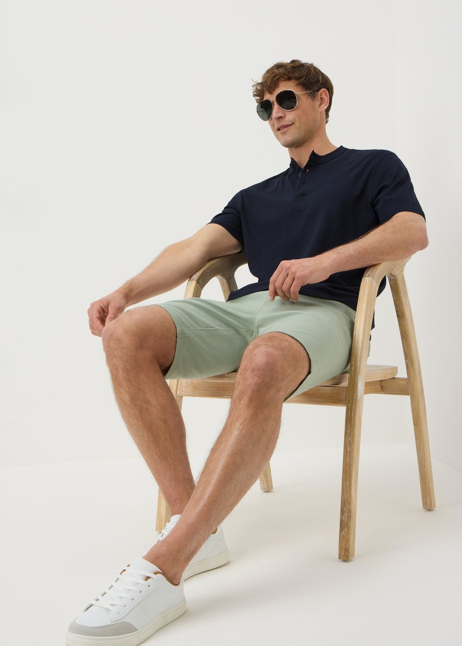 Navy Grandad T-Shirt