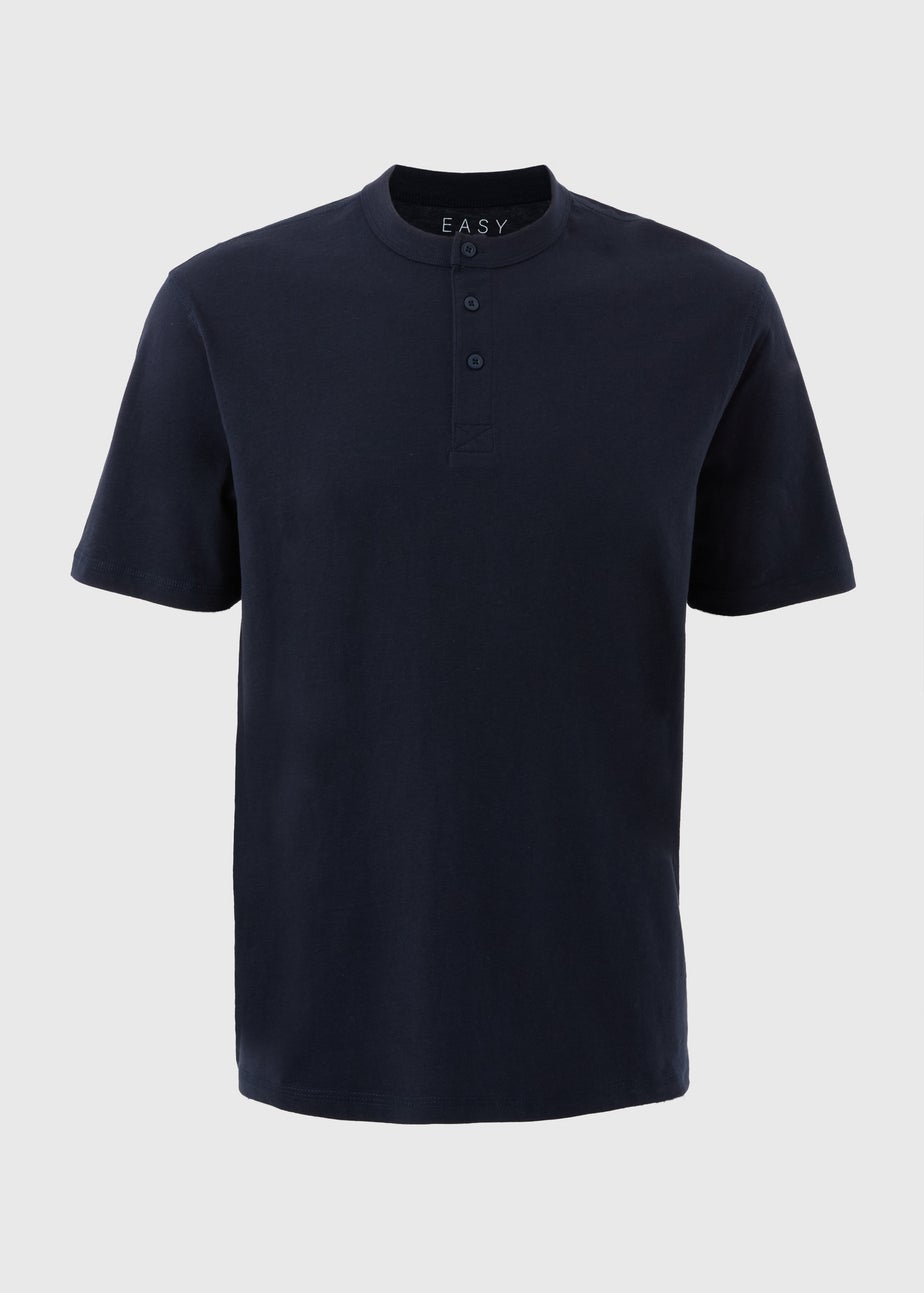 Navy Grandad T-Shirt