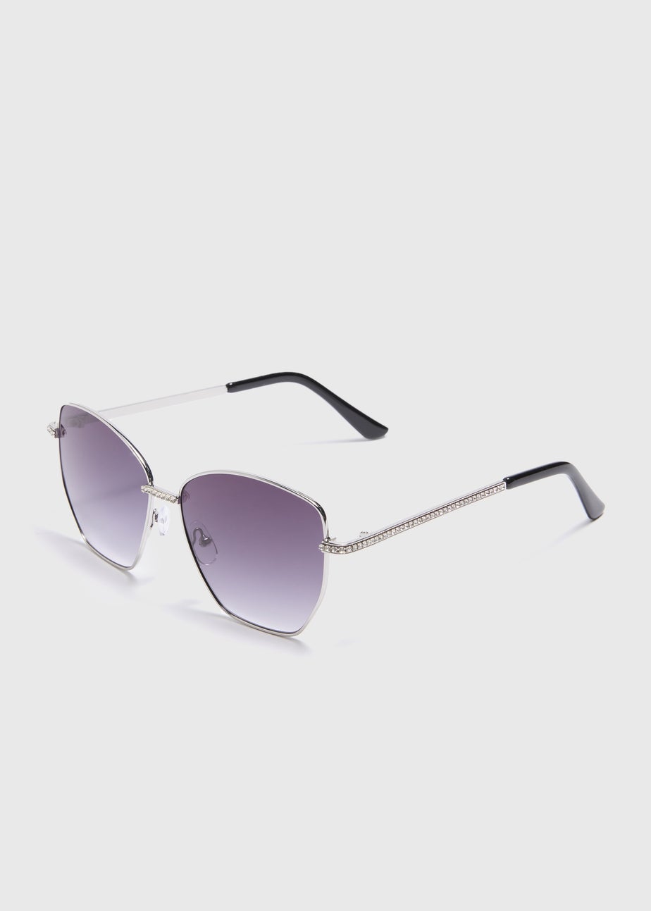 Gold Diamante Frame Sunglasses