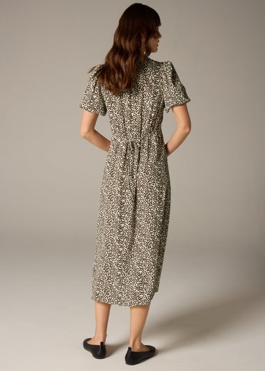 Et Vous Stone Animal Spot Midi Tea Dress