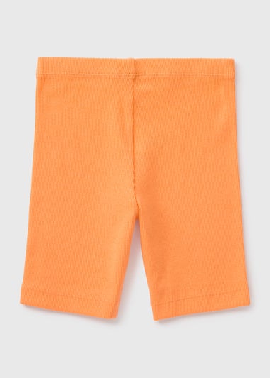 Girls Orange Cycling Shorts (1-7yrs)