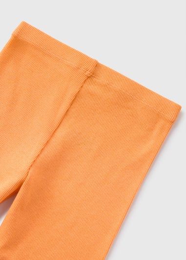 Girls Orange Cycling Shorts (1-7yrs)