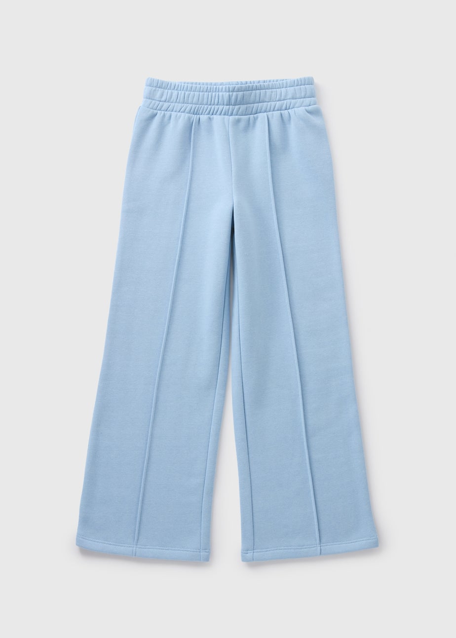 Girls Blue Wide Leg Jogging Bottoms (7-15yrs)