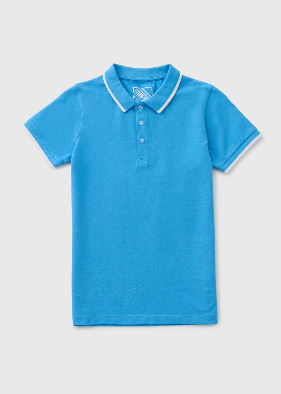 Boys Blue Casual Polo Shirt (7-15yrs)