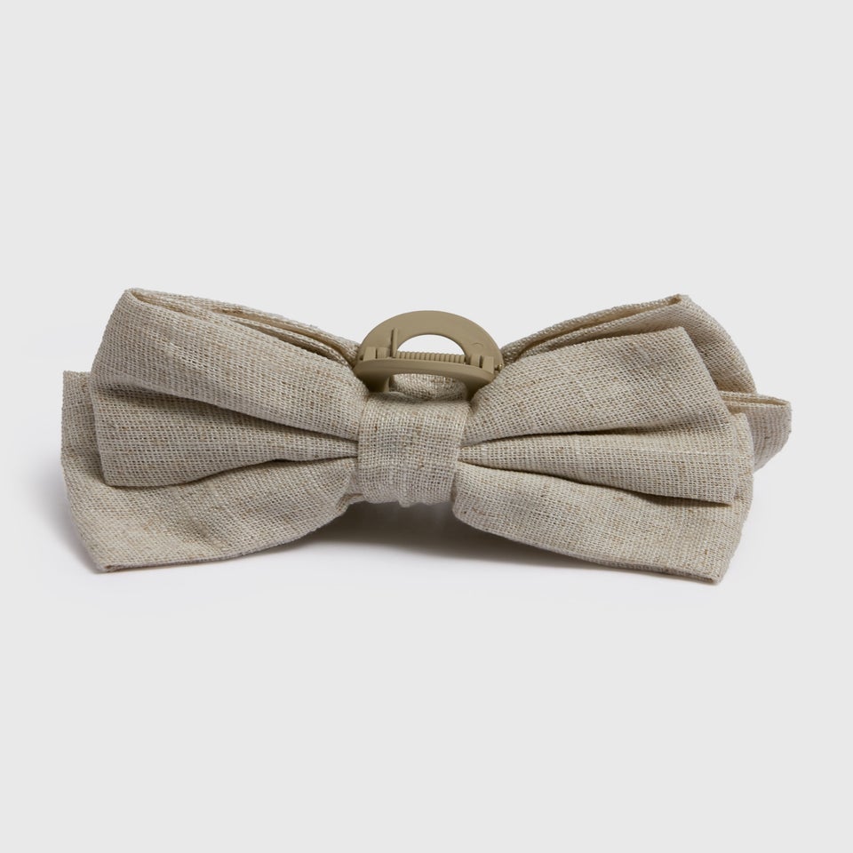 Natural Sunbaked Bow Hair Clamp