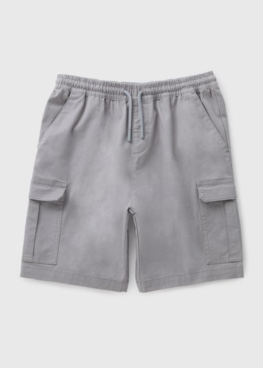 Boys Grey Cargo Shorts (7-15yrs)