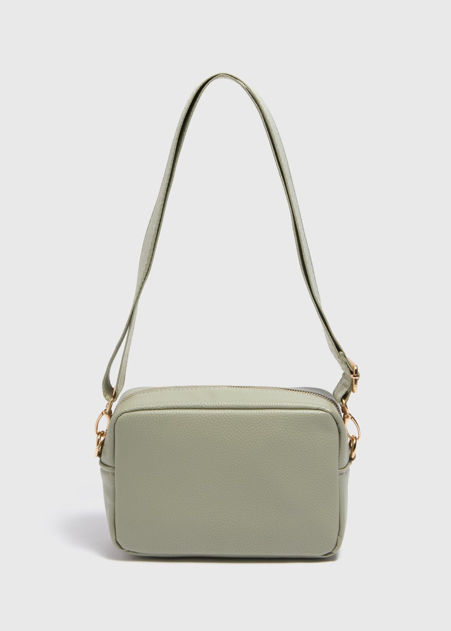 Green Faux Leather Camera Bag