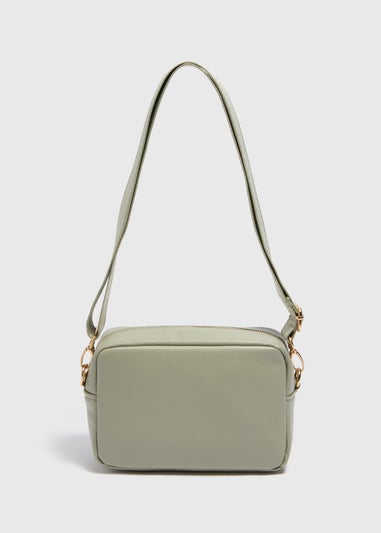 Green Faux Leather Camera Bag