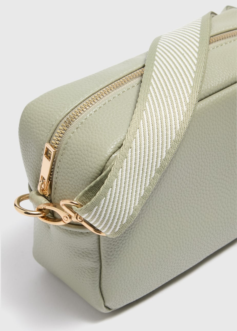 Green Faux Leather Camera Bag