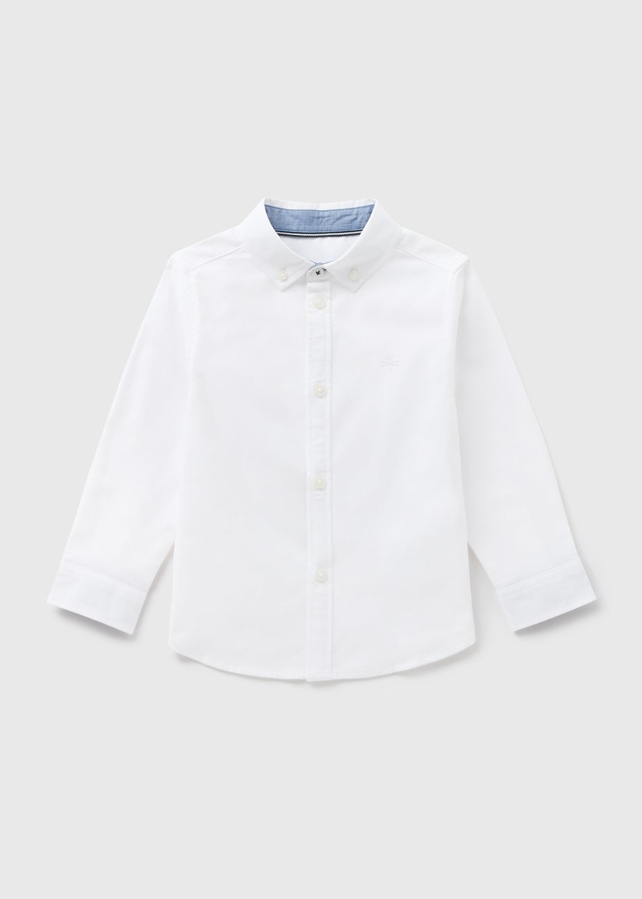 Boys White Long Sleeve Oxford Shirt (1-7yrs)