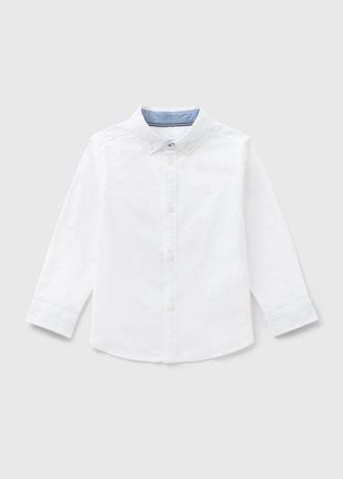 Boys White Long Sleeve Oxford Shirt (1-7yrs)