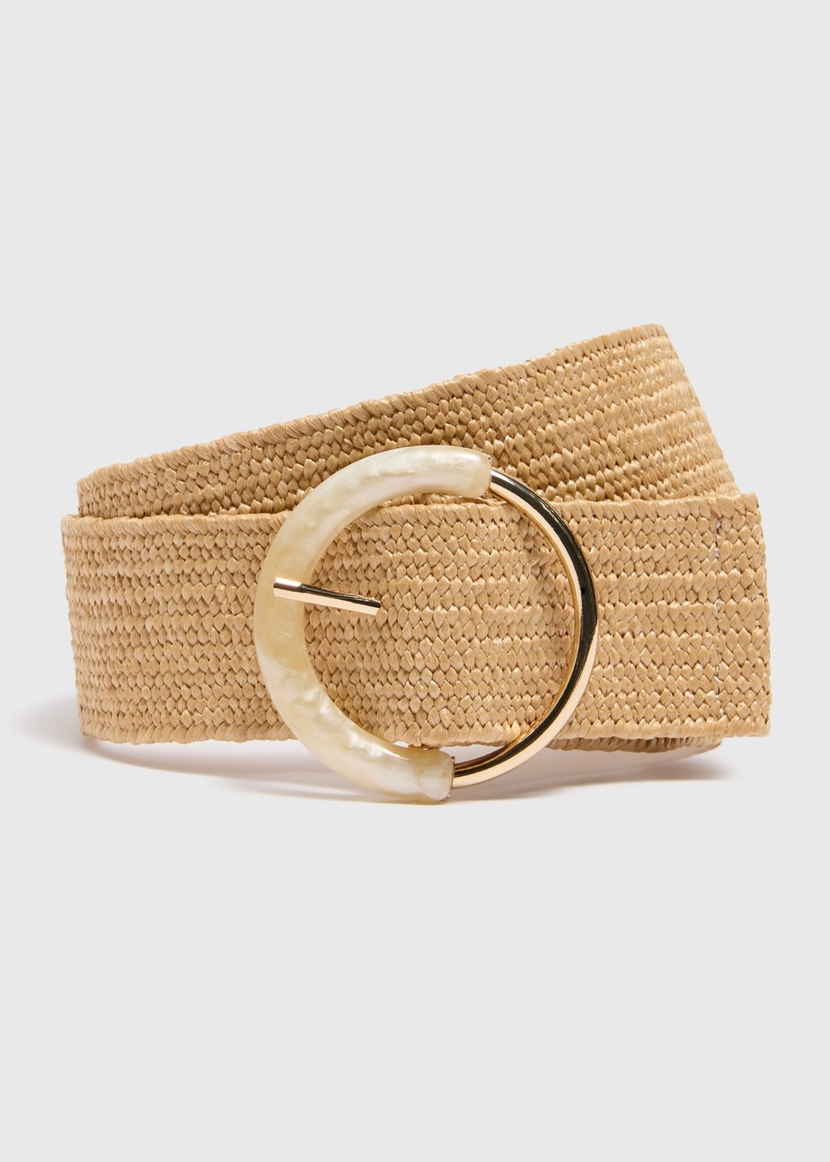 Natural Raffia Belt