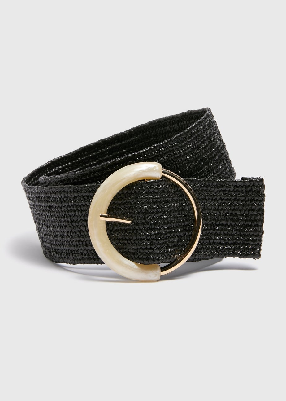Black Raffia Belt