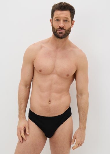 5 Pack Black Slip Briefs