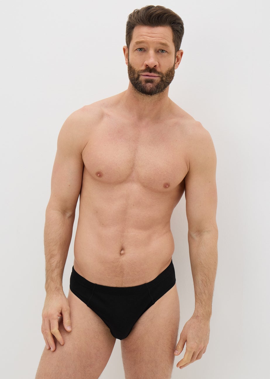 5 Pack Black Slip Briefs