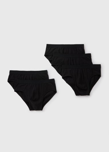 5 Pack Black Briefs