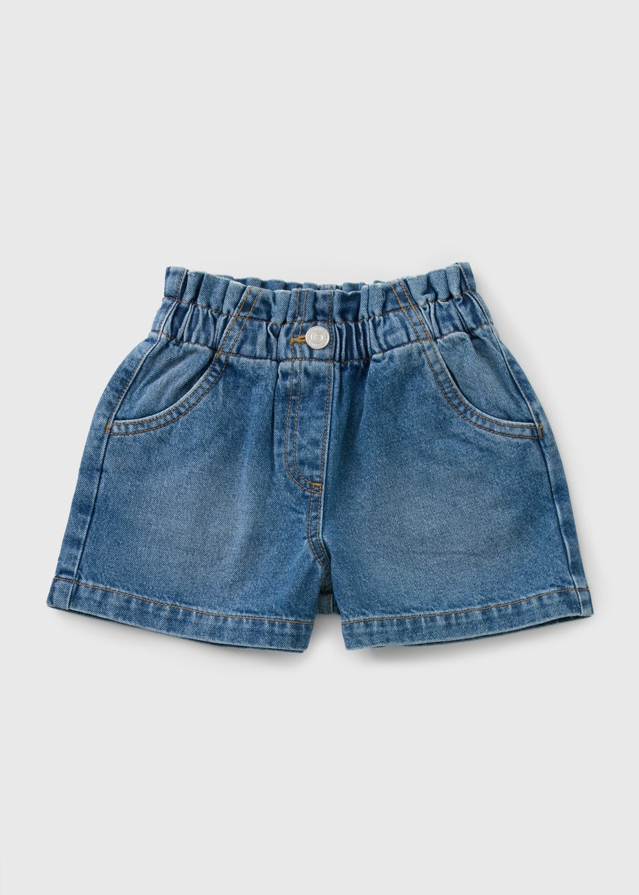 Girls Mid Wash Denim Shorts (7-15yrs)