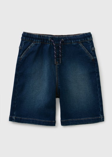 Boys Darkwash Knitted Denim Shorts (7-15yrs)