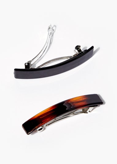 2 Pack Brown Hair Clamp Clips