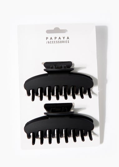 2 Pack Black Extra Large Hair Clamps