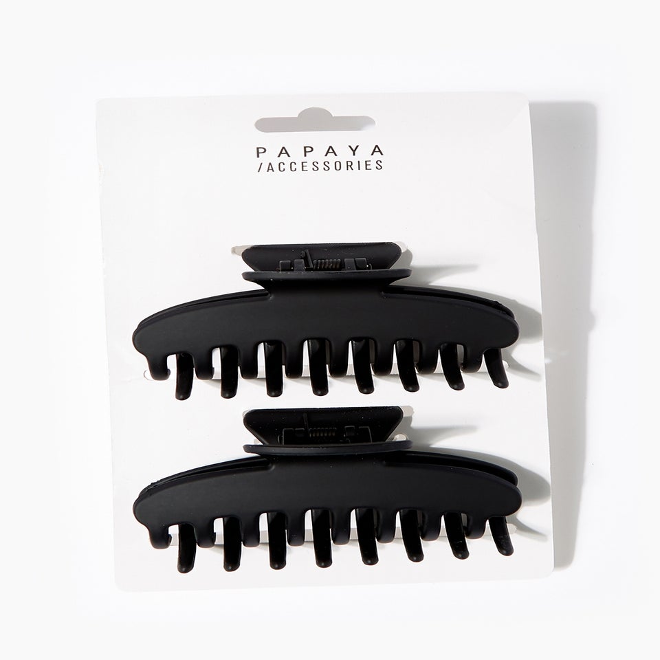 2 Pack Black Extra Large Hair Clamps