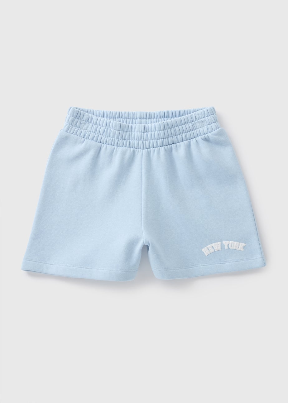 Girls Blue Jersey Shorts (7-15yrs)